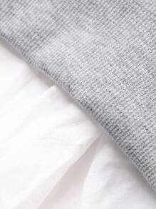 DAZY Sudadera holgada casual de manga larga y hombros caídos para mujer