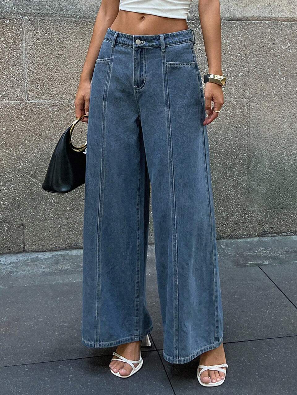 Women's Casual Distressed Loose Fit Wide Leg Jeans, Suitable For Everyday Wear Baggy Jeans Loose Jeans Oversized Jeans Y2k Jeans