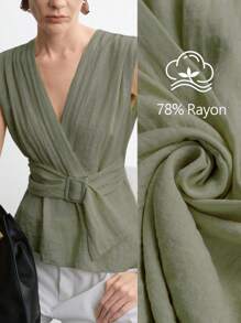 Aalyst New Sleeveless Solid Color French Blouse For Summer