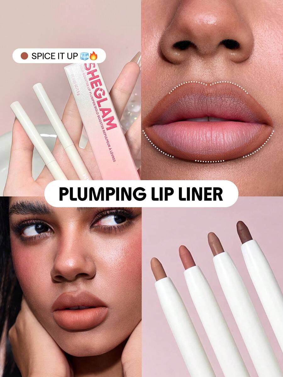 SHEGLAM Bold Booster 豐唇唇線筆 品牌 美容 化妝 化妝品 適合女性與女孩 完美搭配夏季春季 Y2K 時尚 流行 生日 母親節禮物 假期 派對準備就緒 最佳顏色 - Spice It Up - 查看 1
