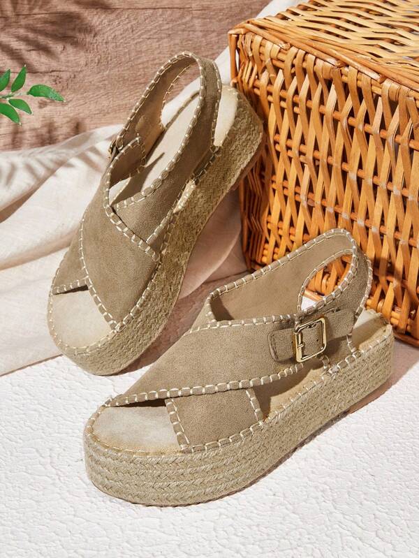 Styleloop Sandale de damă cu platformă cu toc pană  Boho Feels Vintage Cottage Core Frenchy Shoes Crăciun, toamnă, vacanță de Anul Nou