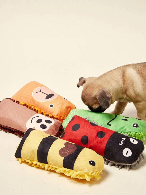 PETSIN Cute Animal Series Plush Dog Toy, Built-In BB Barking Sound, Dog Gnawing And Tug Of War Interactive Play