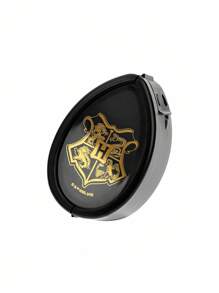 HARRY POTTER X SHEIN 1pc Logo Printed Gold Foil Blush Brush, Curved Bristles Won't Clump, Quick Application, Lightweight Makeup, Easy Storage, Dust-Proof, Portable - Black - View 14