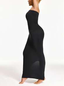 SHEIN Shape Effen naadloze bandeau-bodyconjurk voor dames