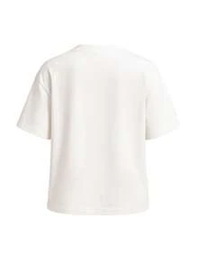 Champion 女士字母印花圆领落肩休闲T恤，适合夏季 - 白色 - 查看 5