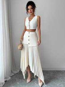 Elenzga 女士优雅度假风两件套夏季套装