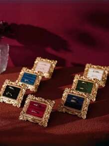 ROMWE Goth 1pc Vintage European Jewelry Display,Vintage Palace Style Ring Tray, Photo Frame Ring Holder Tray For Earrings Necklaces, Elegant Boutique Showcase Photo Prop Decor,Home Decor - Multicolor - View 3