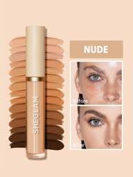 SHEGLAM Like Magic 12Hr Full Coverage Concealer-Nude  Matte Liquid Concealer Long Lasting Brightening Color Corrector Weightless All-Day Long Lasting Hydrating Concealer Graduation Birthday Holiday Summer Fall Autumn Y2K Fancy Fashion Women Brand Makeup Cosmetic Beauty Party Beach Travel Camping Outdoors School Campus Trip Festivals Decor Gift Present Rose Girl Cosplay Best Color Charm Vibe