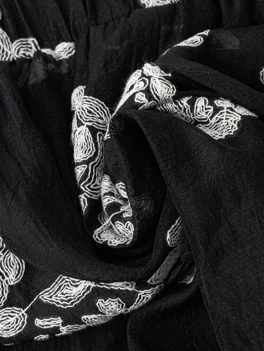 大码粉色提花浪漫休闲度假两件套 - 白色 - 查看 1