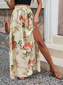 Pariaura 佩斯利印花侧开衩长裙度假海滩风