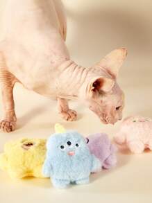 PETSIN 可爱小怪兽造型猫咪毛绒玩具，内含发声纸，可供猫咪咬咬互动，乐趣无穷