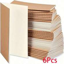 SHEIN 6PCS 12PCS Small Pocket Notebook Brown Kraft Paper Unlined Steno Pads Mini Notepad Journal Memo Pad For School Office Travel Writing Notes Planner Diary Back To School Supplies Stationery