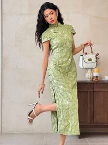 EastFlair 女士夏季优雅镂空亮片连衣裙