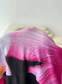 Solflare 方领无袖花卉印花大码连衣裙