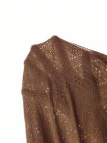 Manfinity Homme 男士休闲纯色纹理面料短袖 Polo 衫 - 咖啡棕 - 查看 7