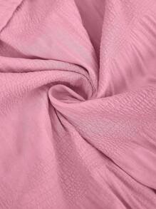 LanaWest Chân váy xếp ly màu trơn cho nữ, thích hợp cho kỳ nghỉ hè trên bãi biển - Hồng - Xem 5