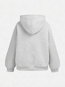 Girlism Soft Light Grey Sweatshirt For Girls With Long Sleeves And Relaxed Fit Style New York Hoodie Grey Hoodie New York Sweatshirt Girls New York Hoodie Teen Girl Hoodie,In Fall/Winter