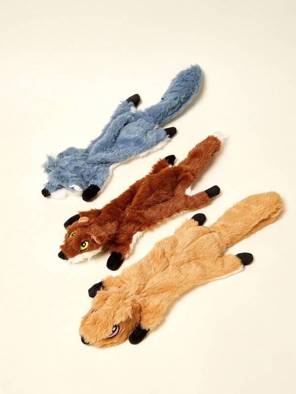 PETSIN Cute Skin Squirrel Plush Dog Toy, Containing BB Barking Sound, Interactive Play For Dogs