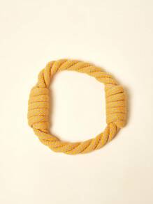 PETSIN Yellow Series Woven Cotton Rope Dog Toy, Fun To Relieve Boredom, Dog Bites, Tug Of War Interactive Play - Multicolor - View 4