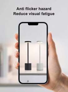 1pc Modern LED Table Lamp With Touch Control | Rechargeable Lithium Battery, USB Charging, Adjustable Brightness, Suitable For Home, Office, Bar And Bedroom Decoration - Multicolor - View 3