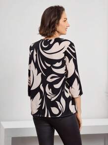 Miaspire Women's Casual Vacation Tops V-Neck Women's Shirts For Summer Vacations Two-Color Floral Print V-Neck Three-Quarter Sleeves Women's Casual Shirts,Country Outfits Women,Vintage Clothes Women Women's Teacher's Day Tops Casual Versatile Women's Shirts Print Tops For Women 3/4 Sleeve Tops For Women Business Casual Tops For Women Women V-Neck Tops Women Blouses Elegant Women S Top Business Casual Tops Woman V Neck Blouse Print Blouse