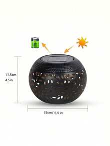 1pc/2pcs Solar Orb Imitation Ceramic Pot Lantern, Dancing Warm Light Flashing Flame Lamp, Outdoor Waterproof Decoration Landscape Light Suitable For Home Decor Patio Lawn Porch Terrace Garden Path Driveway Sidewalk Fence Deck Patio Pool Area Family Dinner Birthday Party Wedding Decor Ambiance Lamp (Black/White)