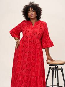 Comfylo Vestidos de talla grande Vestido rojo de San Valentín Vestidos largos para mujeres Vestidos de verano Vestidos de verano con estilo bohemio Dinero viejo