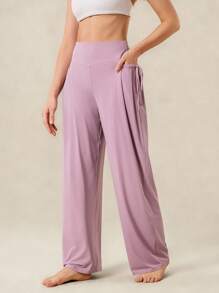 OutZeal Women Cool Touch Silky Soft UV Protection Pockets Outdoor Pants Travel Vacation Casual - Mauve Purple - View 9