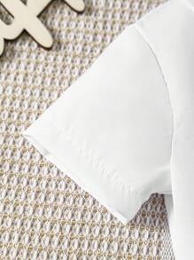 Souflis Souflis 4 件套男婴服装 - 短袖衬衫配领结和格子吊带短裤，优雅复古绅士风格，适合特殊场合