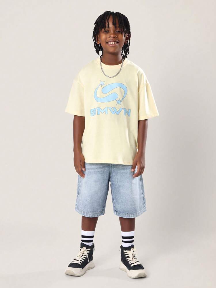 SMWN Logo Graphic T-Shirt With Star Print Design