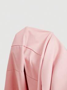 SHEIN MOD 大码粉色吊带连衣裙，后背蝴蝶结装饰，正式场合礼服，女士白色露背蝴蝶结长裙，夏季粉色连衣裙，毕业礼服，女士早午餐飘逸连衣裙，束身连衣裙 - 粉色 - 查看 7