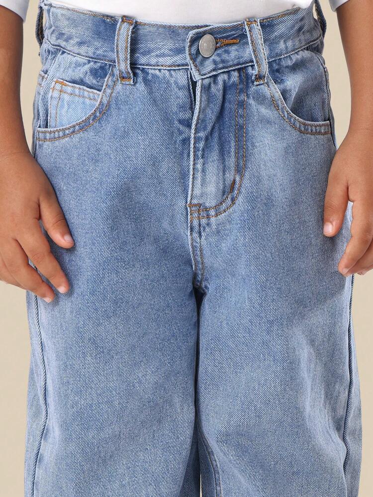Wide Leg Baggy Denim Jeans With Relaxed Fit