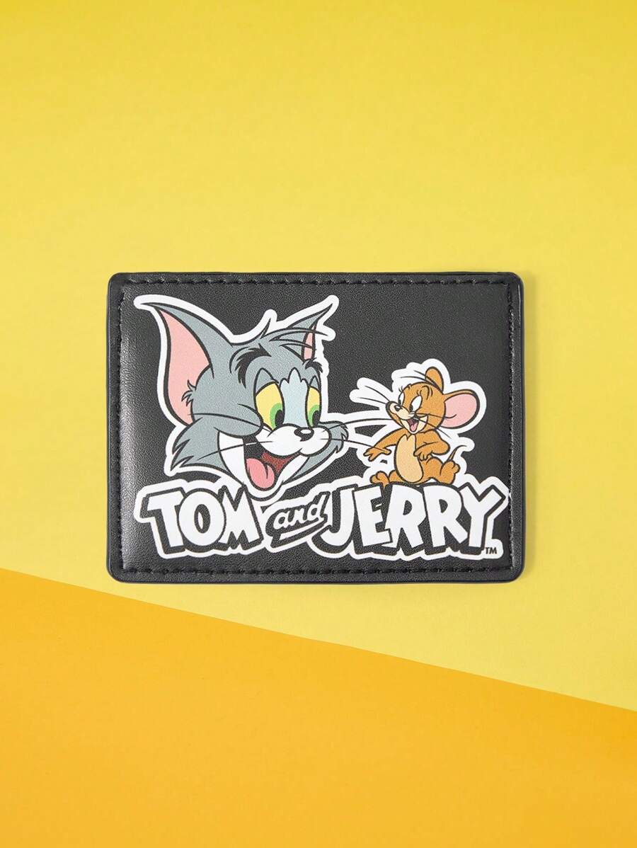 TOM & JERRY X SHEIN 卡通字母图案时尚便携大容量卡包