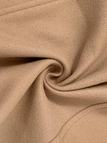 SHEIN Chaqueta regular con cuello de solapa y estilo de capa de doble botonadura de unicolor para maternidad