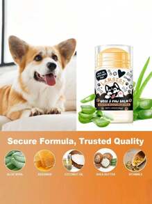 3pcs Paw Balm Pad Protector For Dogs – Dog Paw Balm Soother – Heals, Repairs And Moisturizes Dry Noses And Paws – Ideal For Extreme Weather Season Conditions - Black and White - View 5