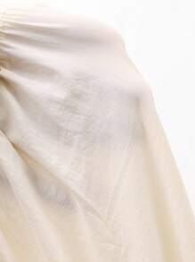 Dazy Kids 女童荷叶边宽松休闲长袖外套 - 杏色 - 查看 7