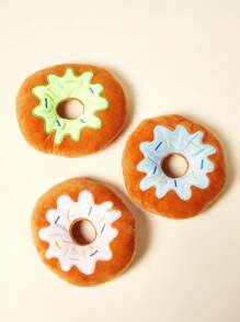 PETSIN Juguete de peluche de donut creativo para perros, con sonido de ladrido BB, juego interactivo para perros