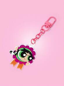 THE POWERPUFF GIRLS X SHEIN Portachiavi in acrilico con motivo a ranuncolo - Multicolore - Visualizzare 2