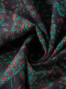 LanaWest Women's Bohemian Vacation Style Exotic Printed Long Maxi Dress - Multicolor - View 4