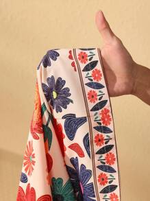 Veslaya Quần ống rộng dài in hoa dành cho nữ, thích hợp cho kỳ nghỉ lễ hội âm nhạc hoặc nghỉ dưỡng. - Nhiều màu - Xem 11