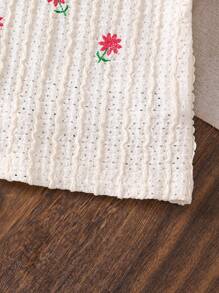 2件套女婴时尚针织上衣和牛仔效果短裤套装 - 彩色 - 查看 3