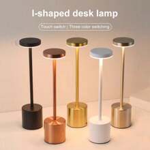 1pc Modern LED Table Lamp With Touch Control | Rechargeable Lithium Battery, USB Charging, Adjustable Brightness, Suitable For Home, Office, Bar And Bedroom Decoration - Multicolor - View 6