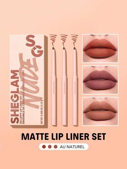 SHEGLAM So Lippy 唇線筆套裝-Au Naturel 品牌美妝化妝品 適合女士與女孩