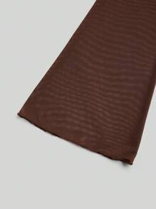 Sunspun 大码休闲浪漫连衣裙（带罩衫），两件套 - 卡其色 - 查看 10