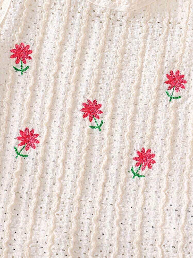 2件套女婴时尚针织上衣和牛仔效果短裤套装 - 彩色 - 查看 4