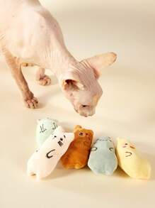 PETSIN 可爱动物造型系列毛绒猫玩具，内含发声纸，可与猫互动玩耍 - 彩色 - 查看 2