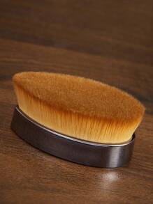 HARRY POTTER X SHEIN 1pc Logo Printed Gold Foil Blush Brush, Curved Bristles Won't Clump, Quick Application, Lightweight Makeup, Easy Storage, Dust-Proof, Portable - Black - View 8