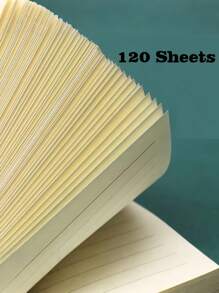SHEIN Cuaderno espiral premium de 240 páginas gruesas en tamaños A4, B5 y A5 con tapa flip top, para oficina, escuela, negocios, escritura, estudios, trabajo y regalos. Compra por mayoreo de alta calidad y durable. - Blanco - Ver 2