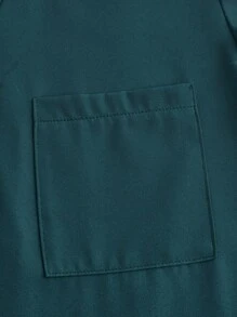 TaskEZ Bộ đồng phục: Áo cánh ngắn tay cổ chữ V may đo và quần ống đứng ống đứng có dây rút, Bộ đồ phẫu thuật - màu xanh lá - Xem 6