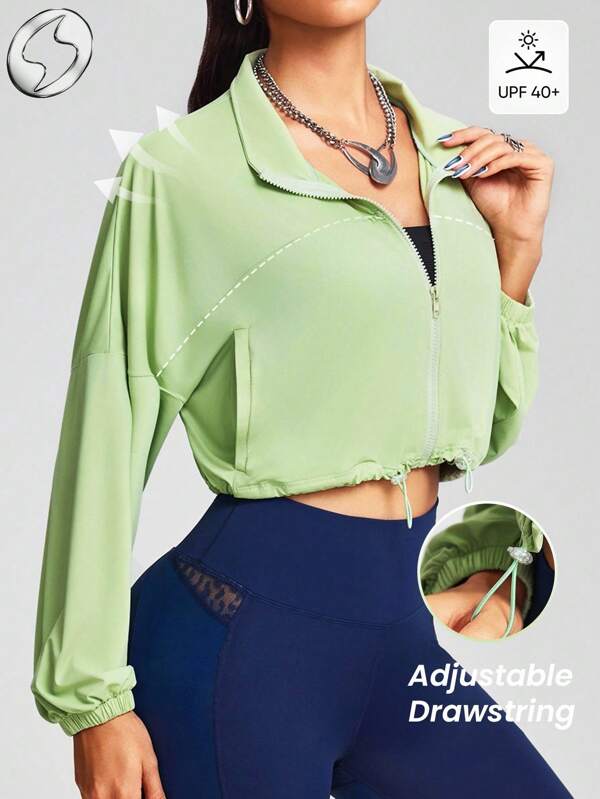 Innovista Chaqueta deportiva holgada y suelta para mujer, chaqueta con cremallera corta para entrenamiento, ropa de fitness para correr, uso diario, de oficina a tribunal, de brunch al gimnasio, oversize, traje de ejercicio, bicicleta, entrenamiento HIIT, cómodo movimiento, ciclismo, ejercicio al aire libre, estilo urbano y relajado, saludable, listo para TT, Reel de IG, OOTD, rendimiento verde, minimalista, tonos naturales, conjuntos a juego, estética de chica limpia, Pilates, influencer, moda versátil, uso diario, durable, premium, estética de chica blanda, protección UV, tops deportivos, cobertura total, abaya, modesta, amigable con la menopausia, de vuelta a la escuela, fitness otoño, colección Eid'
